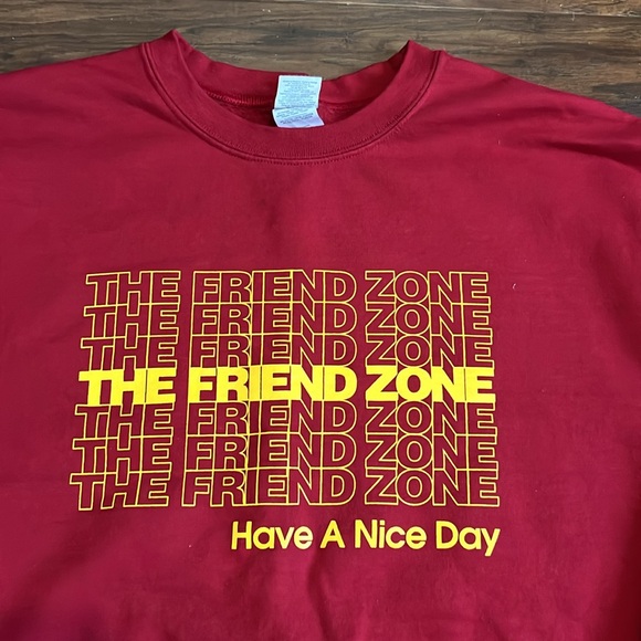 The Friend Zone Red Sweatshirt - Picture 2 of 5